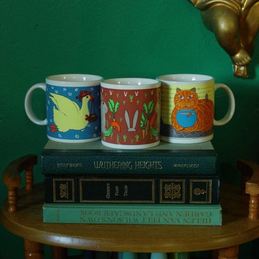 HANDMADE IN SAN FANSISCO VINTAGE MUG SET OF 3